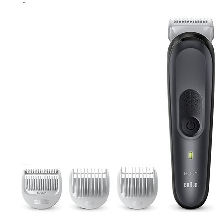 Braun Body Groomer BG3350 Cordless and corded, Operating time (max) 80 min, NiMH, Black/Grey Braun Body Groomer BG3350 Cordless and corded, Operating time (max) 80 min, NiMH, Black/Grey