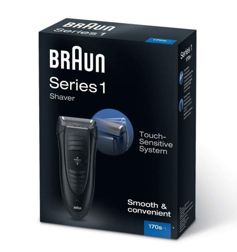 Braun Shaver Series One 170s Mains powered, Number of shaver heads/blades 1, Black Braun Shaver Series One 170s Mains powered, Number of shaver heads/blades 1, Black