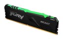 Kingston Fury Beast RGB 8 GB, DDR4, 3600 MHz, PC/server, Registered No, ECC No