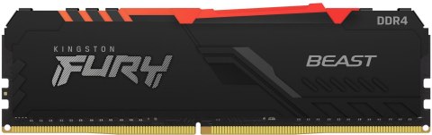 Kingston Fury Beast RGB 8 GB, DDR4, 3600 MHz, PC/server, Registered No, ECC No