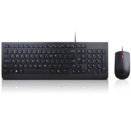 Lenovo Essential Keyboard and Mouse Combo Wired, USB, Mouse included, US English with Euro symbol, English, Numeric keypad, USB