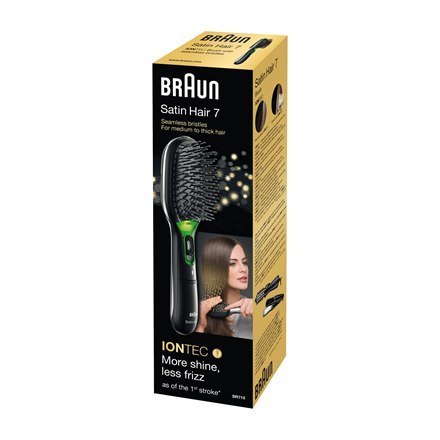 Paddle brush Braun BR710 Warranty 24 month(s), Ion conditioning, Black/Green Paddle brush Braun BR710 Warranty 24 month(s), Ion conditioning, Black/Green