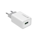 ColorWay AC Charger 1USB Quick Charge 3.0 1xUSB, White, 5 V, 18 W, 3.0 A