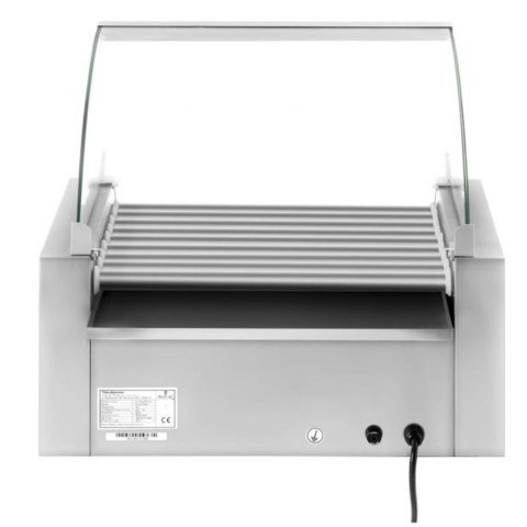 Roller grill rolkowy z osłoną i szufladą grzewczą do bułek 16 parówek HotDog 2200W 230V Royal Catering Roller grill rolkowy z osłoną i szufladą grzewczą do bułek 16 parówek HotDog 2200W 230V Royal Catering