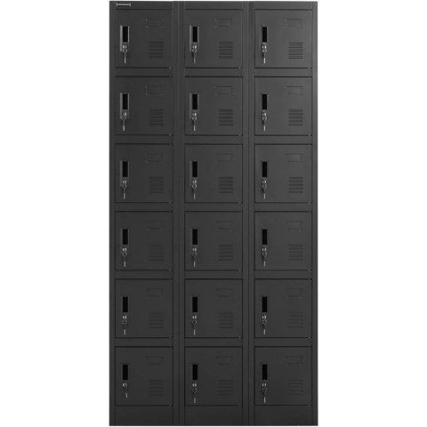 Szafa skrytkowa depozytowa metalowa socjalna zamykana na klucz - 18 skrytek