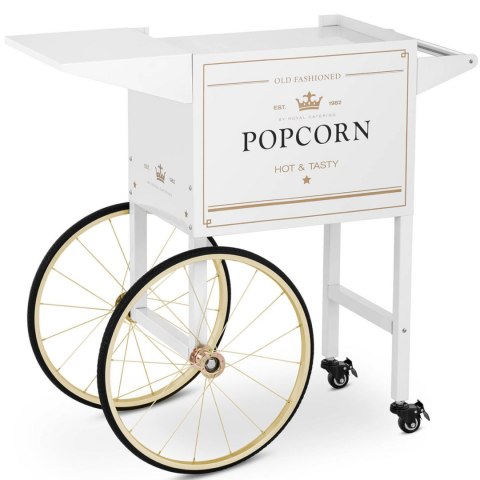 Wózek podstawa do maszyny do popcornu z szafką retro 51 x 37 cm - biało-złoty Wózek podstawa do maszyny do popcornu z szafką retro 51 x 37 cm - biało-złoty
