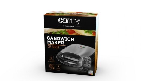 Camry Sandwich maker XL CR 3023 1500 W, Number of plates 1, Number of pastry 4, Black Camry Sandwich maker XL CR 3023 1500 W, Number of plates 1, Number of pastry 4, Black