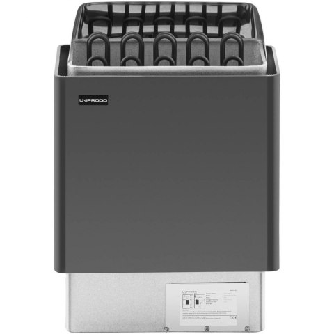 Piec do sauny elektryczny 9-13 m3 do 110C 400 V 9 kW czarno-srebrny Piec do sauny elektryczny 9-13 m3 do 110C 400 V 9 kW czarno-srebrny