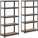 Regał magazynowy metalowy 5 półek 875 kg 90 x 40 x 180 cm szaroniebieski 2 szt.