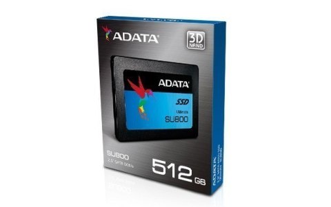 ADATA Ultimate SU800 512 GB, SSD form factor 2.5", SSD interface SATA, Read speed 560 MB/s, Write speed 520 MB/s