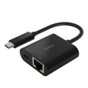 Belkin USB-C to Ethernet + Charge Adapter INC001btBK 60 W, Black
