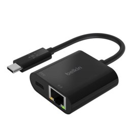 Belkin USB-C to Ethernet + Charge Adapter INC001btBK 60 W, Black