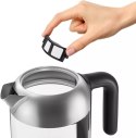 Philips Kettle HD9339/80 Electric, 2200 W, 1.7 L, Stainless steel/Glass, 360° rotational base, Black/Silver