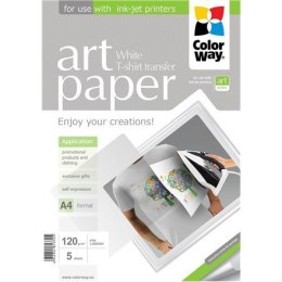 ColorWay ART Photo Paper T-shirt transfer (white), 5 sheets, A4, 120 g/m²
