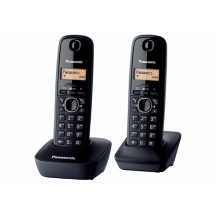 Panasonic Cordless KX-TG1612FXH Black, Caller ID, Wireless connection, Phonebook capacity 50 entries, Built-in display, Conferen