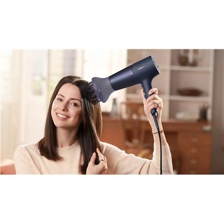 Philips Hair Dryer BHD510/00 2300 W, Number of temperature settings 3, Ionic function, Diffuser nozzle, Blue and metal