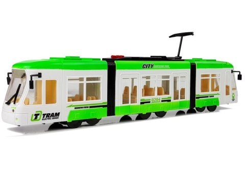 Tramwaj Wycieczkowy na Baterie 46 cm Dźwięki i Światła 1:16 Zielony Tramwaj Wycieczkowy na Baterie 46 cm Dźwięki i Światła 1:16 Zielony
