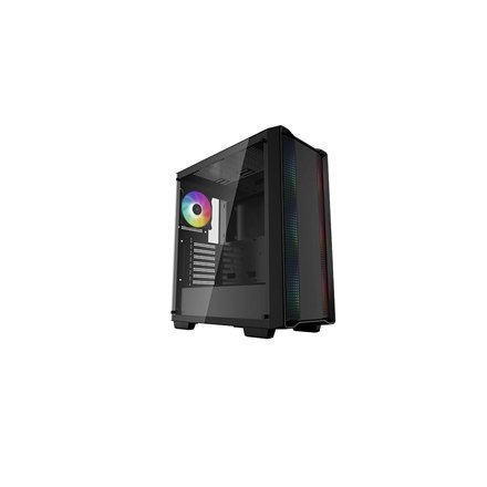 Deepcool CC560 with 4pcs ARGB Fans Black, Mid-Tower, Power supply included No