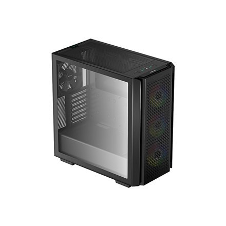 Deepcool MID TOWER CASE CG560 and PSU DN650 Side window, Black, Mid-Tower, Power supply included Yes