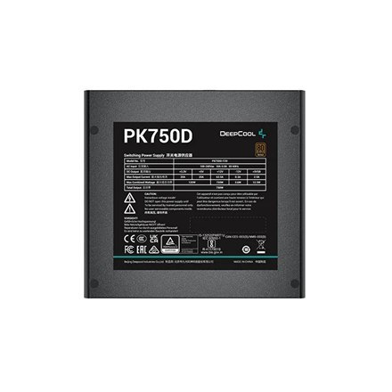 Deepcool PSU PK750D 80 PLUS Bronze ATX12V V2.4, 750 W