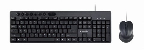 Gembird Multimedia desktop set KBS-UM-04 USB Keyboard, Wired, Mouse included, US, Black Gembird Multimedia desktop set KBS-UM-04 USB Keyboard, Wired, Mouse included, US, Black