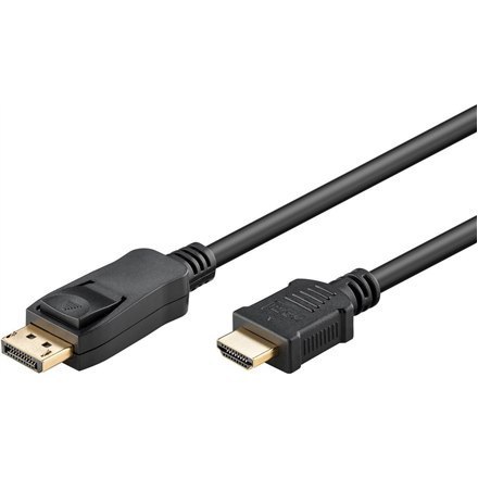 Goobay 51956 DisplayPort/HDMI™ adapter cable 1.2, gold-plated, 1 m Goobay 51956 DisplayPort/HDMI™ adapter cable 1.2, gold-plated, 1 m