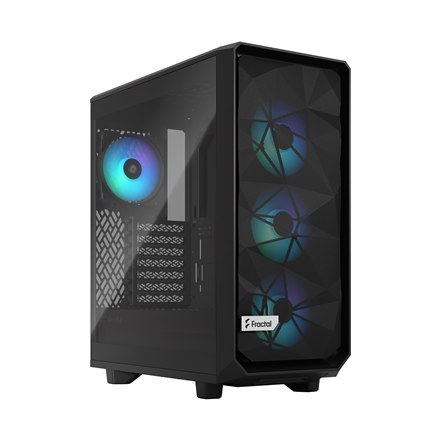 Fractal Design Meshify 2 Compact Lite RGB Black TG Light, Mid-Tower, Power supply included No Fractal Design Meshify 2 Compact Lite RGB Black TG Light, Mid-Tower, Power supply included No