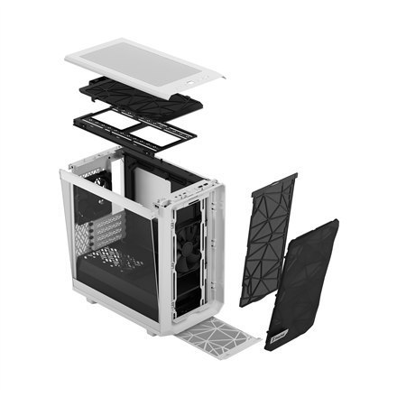 Fractal Design Meshify 2 Mini White TG clear tint, mATX, Power supply included No Fractal Design Meshify 2 Mini White TG clear tint, mATX, Power supply included No