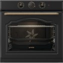 Gorenje Oven BOS67371CLB 77 L, Built in, EcoClean, Mechanical, Steam function, Height 59.5 cm, Width 59.5 cm, Black