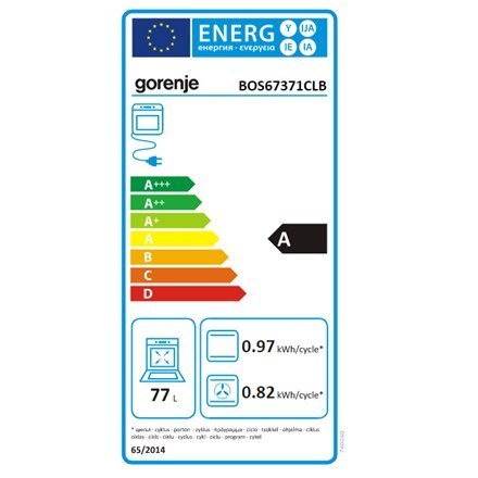 Gorenje Oven BOS67371CLB 77 L, Built in, EcoClean, Mechanical, Steam function, Height 59.5 cm, Width 59.5 cm, Black Gorenje Oven BOS67371CLB 77 L, Built in, EcoClean, Mechanical, Steam function, Height 59.5 cm, Width 59.5 cm, Black