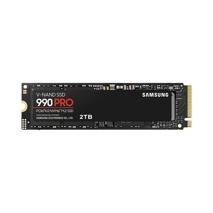Samsung 990 PRO 2000 GB, SSD form factor M.2 2280, SSD interface PCIe Gen4x4, Write speed 6900 MB/s, Read speed 7450 MB/s Samsung 990 PRO 2000 GB, SSD form factor M.2 2280, SSD interface PCIe Gen4x4, Write speed 6900 MB/s, Read speed 7450 MB/s