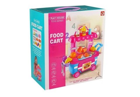 Przenośny Sklep Fast Food Market Autko + Akcesoria Przenośny Sklep Fast Food Market Autko + Akcesoria