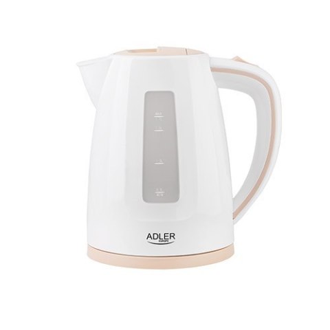 Adler Kettle AD 1264 Standard, 2200 W, 1.7 L, Plastic, White, 360° rotational base Adler Kettle AD 1264 Standard, 2200 W, 1.7 L, Plastic, White, 360° rotational base