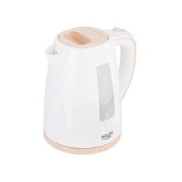 Adler Kettle AD 1264 Standard, 2200 W, 1.7 L, Plastic, White, 360° rotational base