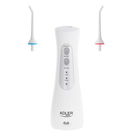 Adler Travel Oral Irrigator AD 2176 Oral irrigator, 150 ml, Number of heads 2, White, Number of teeth brushing modes 3 Adler Travel Oral Irrigator AD 2176 Oral irrigator, 150 ml, Number of heads 2, White, Number of teeth brushing modes 3