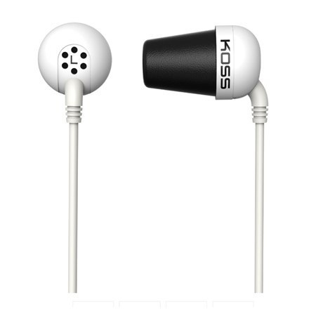 Koss Plug In-ear, 3.5 mm, White, Noice canceling, Koss Plug In-ear, 3.5 mm, White, Noice canceling,