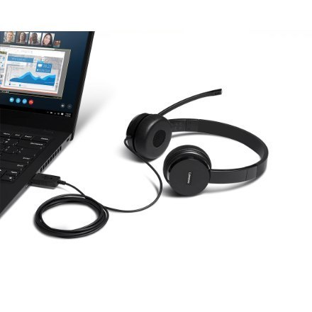 Lenovo 100 USB Stereo Headset Microphone, USB 2.0 Type A Lenovo 100 USB Stereo Headset Microphone, USB 2.0 Type A