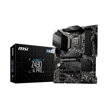 MSI Z490-A PRO Processor family Intel, Processor socket LGA1200, DDR4, Memory slots 4, Chipset Intel Z, ATX