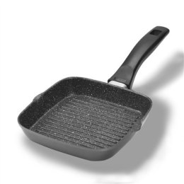 Stoneline Square Griddle Pan 21998 Grill, Diameter 16 cm, Suitable for induction hob, Fixed handle, Black