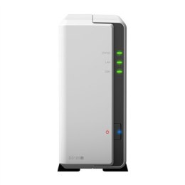 Synology Tower NAS DS120j up to 1 HDD/SSD, Marwell, Armada 3700 Dual-Core, Processor frequency 0.8 GHz, 0.5 GB, DDR3, 1x1GbE, 2x