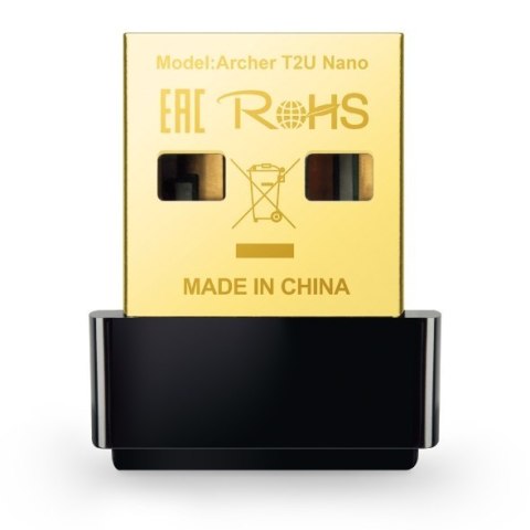 TP-LINK Dual Band USB 2.0 Adapter Archer T2U Nano 2.4GHz/5GHz, 802.11ac, 200+433 Mbps TP-LINK Dual Band USB 2.0 Adapter Archer T2U Nano 2.4GHz/5GHz, 802.11ac, 200+433 Mbps