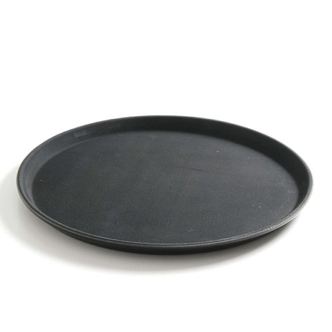Taca kelnerska antypoślizgowa odporna okrągła śr. 41cm - czarna Taca kelnerska antypoślizgowa odporna okrągła śr. 41cm - czarna