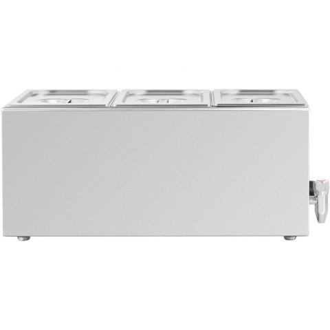 Bemar podgrzewacz elektryczny z kranem 3 x GN 1/3 600 W Bemar podgrzewacz elektryczny z kranem 3 x GN 1/3 600 W
