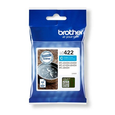 Brother LC422C Ink Cartridge, Cyan Brother LC422C Ink Cartridge, Cyan