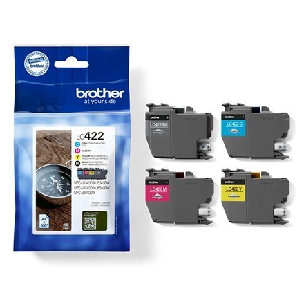 Brother LC422VALDR Ink Cartridge, Black, Cyan, Magenta, Yellow Brother LC422VALDR Ink Cartridge, Black, Cyan, Magenta, Yellow