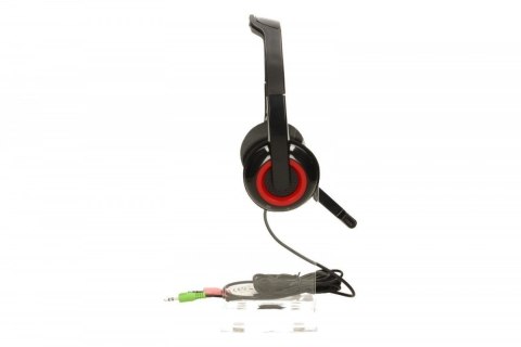 Gembird MHS-002 Stereo headset 3.5 mm, Black/Red, Built-in microphone Gembird MHS-002 Stereo headset 3.5 mm, Black/Red, Built-in microphone