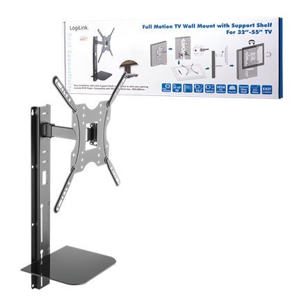 Logilink BP0048 TV wall mount, 32"-55", w/ support shelf Logilink BP0048 TV wall mount, 32"-55", w/ support shelf