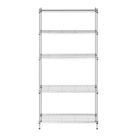 Regał magazynowy druciany ażurowy kolor szary 180x90x35cm do 150kg Regał magazynowy druciany ażurowy kolor szary 180x90x35cm do 150kg
