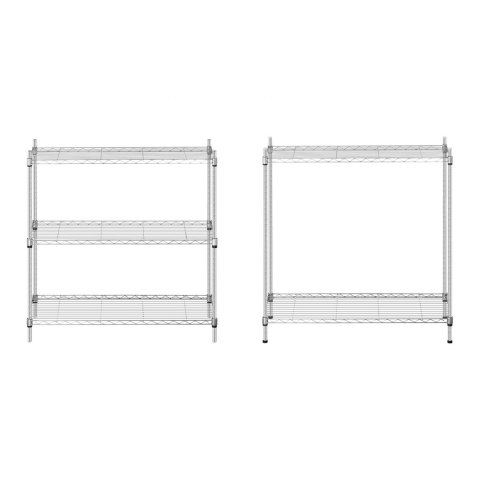 Regał magazynowy druciany ażurowy kolor szary 180x90x35cm do 150kg Regał magazynowy druciany ażurowy kolor szary 180x90x35cm do 150kg
