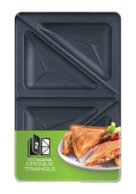 TEFAL Triangle toasted sandwich set for Snack Collection XA800212 Dimensions (W x L) 13 x 22.5 cm, Black TEFAL Triangle toasted sandwich set for Snack Collection XA800212 Dimensions (W x L) 13 x 22.5 cm, Black